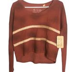 Urban Outfitters UO Out From Under rust waffle knit crop shirt lace detail small new Photo 0