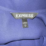 EXPRESS  Navy Crochet Flutter Sleeve Top O'Ring Tie Open  Back NWOT  Small‎ Photo 6