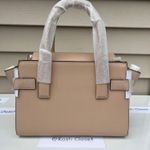 Michael Kors MK Carmen Medium Flap Satchel - Buff Photo 6