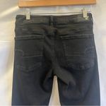 American Eagle Super Super Stretch Jegging Crop Distressed Black Jeans Size 8 Photo 5
