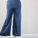 Universal Threads Universal Thread Blue Bow Classic Cross back Feminine Wide-Leg Denim Overalls 0 Photo 3