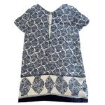 Lulus ‎ Taj Mahal Tour Blue Paisley Open Back Shift Dress SMALL Photo 8