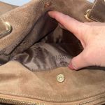 Vince Camuto  Metallic Taupe Leather Multi‎ Compartment Convertible Shoulder Bag Photo 7