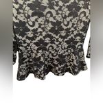 Ivanka Trump  3/4 sleeve floral lace overlay peplum top size xs some pilling Photo 4