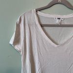 Paige Tee Optic White V Neck Short Sleeves Tee Sz L EUC 100% Viscose Photo 3