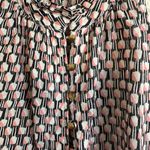 Maeve Anthropologie Sleeveless Blouse Top Geometric Prema Print Button Front LG Photo 5