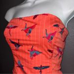 Free People FP Sunshine Of Your Love Strapless Parrot Bird Dress Womens Small 6 Photo 9