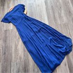 Lulus‎ heart of marigold denim blue wrap maxi dress Photo 9