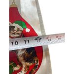 Cute VTG Christmas Cat Scarf Satin Feel Polyester Holiday Kittens Ornaments Photo 7