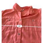 Ingrid+Isabel Maternity Size LARGE Womens Short Sleeve Linen Button Up Shirt Pink Photo 4