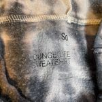 SO  Lounge Life Sweatshirt Hoody Hood Extra Small XS Grey White‎ Tye Dye Cropped Photo 1
