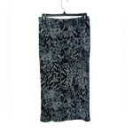 Reformation  Cheetah Print Maxi Skirt Large Coquette Black/Blue Photo 5