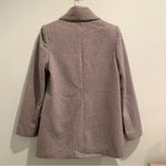 Halston Heritage  Gray Drape Collar Classic Wool Pea Coat M Single Button Photo 5