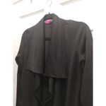 Say What? Say What? Size Medium Black Textured Longline Waterfall Cardigan Y2K Sweater Photo 3
