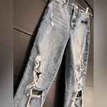 Eunina  Super High Rise Distressed Denim Mom Jeans Women’s Sz 0 Inseam 26” NWOT Photo 1