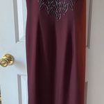 Vintage Beaded Burgundy Prom Dress Red Size 6 Photo 1