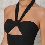 SheIn BAE Cutout Self-Tie Halter Crop Top Photo 1