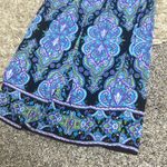 Maggy London Maggy L blue purple printed v neck plunging dress size 4 Photo 1