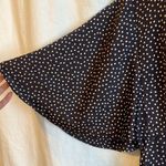 Alexis NWOT Kasany Blue Polka Dot Flowy Neck Tie Flutter Sleeve Midi Dress Photo 5