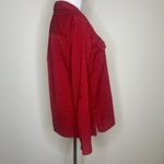 Rebecca Malone  Black Red Geometric Blouse Sz Medium Photo 3