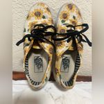Vans Authentic Canvas White Sunflower Dots Lace-Up Low Top Sneakers Shoe… Photo 3