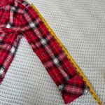 Victoria's Secret  Flannel Pajama Set Womens Medium Red Pink Plaid Shirt Pants Photo 7