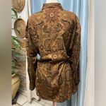 Jones New York  Paisley Shirt in Brown and Gold Photo 2