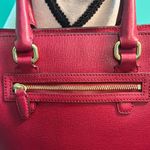 Coach  Cherry Red Leather Satchel Photo 9