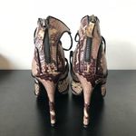 ZARA  Snakeskin Lace-Up Sandals Party Heels Zipper Back 39 US 8.5 Photo 7