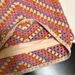 Forever 21 F21 Crochet Multicolor Pastel Knit Skirt Pink Cream Purple Orange Med Photo 8