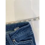 Rock 47 by Wrangler Women’s Bootcut Embelished Low Rise Dark Denim Jeans Sz 28L Blue Photo 12