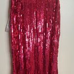 Mac Duggal SPAGHETTI STRAP V-NECK SLIP GOWN in lipstick sequins dress size 6 Photo 9