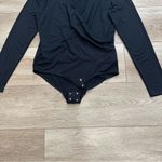 J.Crew NWT Size Large Black Long Sleeve V Neck Faux Wrap Bodysuit Style G8312 Photo 4