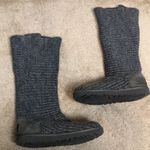 UGG  Australia Women’s Knee High Knit Gray Sheepskin Interior Foldable Sock Boots Photo 5