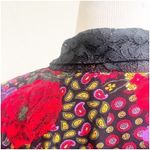 Collective Concepts Vintage Patchwork Blazer Jacket Sheer Sleeve Sz Medium 80’s Photo 11