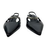 Mango  Pointed Toe Kitten Heel Slingback Pump Link Strap Size 40/ 9 Photo 5