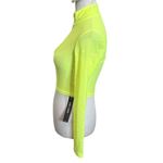 Adam Selman  Sport Perforated Polka Dot Neon Yellow Mesh Crop Top Size XS NEW NWT Photo 5