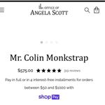 The Office Of Angela Scott Mr. Colin Soft Coral Suede Monkstrap Shoe W 38/ 8 Rar Orange Photo 2