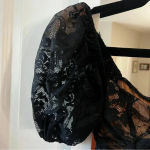 For Love & Lemons 289  Rosalia Crop Top Size XS Color Black Photo 4