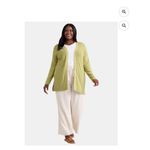 Terra & Sky Open Front Cardigan Womens 2X Plus Lightweight Textured Green NWT Photo 5