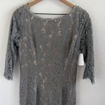 Soiéblu NWT Nordstrom Soieblu Gray Lace Modest Dress Mother of the Bride Wedding Event L Photo 4
