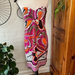 David Meister  printed mini slip dress pink size 8 EUC Photo 7