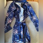 Morgan Lane  x fabfitfun blue floral Allie robe‎ NWT Size S/M Photo 4