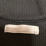 Oak + Fort Black Ribbed Knit Sleeveless High Neck Racerback Tank Top Size XS Photo 2