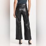 MOTHER Rambler Zip Ankle Leather Jeans Black Flare & Wide Leg Wax On Off NEW Size 31 Photo 5