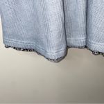 POL baby blue waffle knit leopard print mixed media summer mini dress top Medium Photo 7