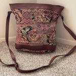 the SMITHSONIAN INSTITUTION killim leather tapestry shoulder large Bag Floral Photo 2