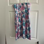 Vineyard Vines  Ocean Life Coral Fish Empire Waist Strapless Dress Size‎ 0 Photo 3