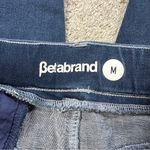 Betabrand  Women’s Straight Leg Yoga Pants Jeans Pull On Blue Denim High Rise M Photo 8