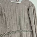 Mac Duggal  Stripe Long Sleeve Midi Dress in Vintage Lilac Size US 16 NWT Photo 6